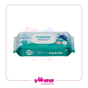 دستمال مرطوب مای بی بی با عصاره الوئه ورا