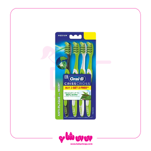 مسواک اورال بی 4 عددی کراس متوسط