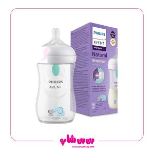شیشه شیر طرح دار اونت ضد نفخ سوپاپ دار 260 میل